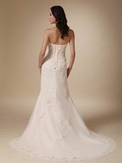 Discount Sweetheart Trimed Wedding Dress With Applique