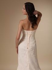 Discount Sweetheart Trimed Wedding Dress With Applique