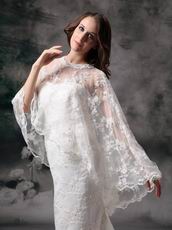 Simple Column Sweetheart Woman In Lace Wedding Dress Slender