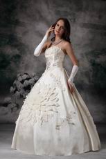 Designer Strapless Decorate Lady In Bridal Dress Floor Length No Train