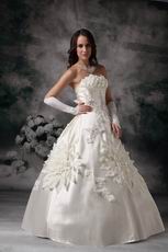 Designer Strapless Decorate Lady In Bridal Dress Floor Length No Train