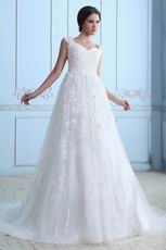 Best Straps Appliqued Court Wedding Dress For Sale In New Mexico