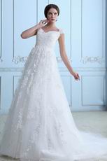 Best Straps Appliqued Court Wedding Dress For Sale In New Mexico