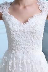 Best Straps Appliqued Court Wedding Dress For Sale In New Mexico