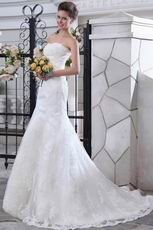 Appliqued Empire Trumpet Ivory Wedding Bridal Dress With Jacket