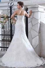 Appliqued Empire Trumpet Ivory Wedding Bridal Dress With Jacket