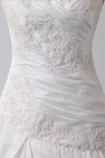 Beautiful Square Neck Applique Corset Chapel Puffy Bridal Dress