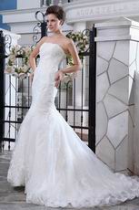 Inexpensive Appliqued Empire Mermaid Fishtail Bridal Dress