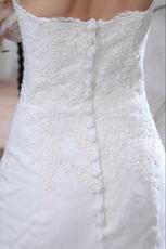 Inexpensive Appliqued Empire Mermaid Fishtail Bridal Dress
