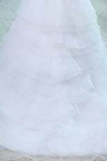 Beautiful Strapless Empire Flowers Ruffle Layers Mermaid Wedding Dress