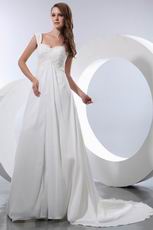 Inexpensive Sweet Heart Appliqued Outdoor Wedding Ceremony Dress