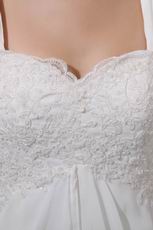 Inexpensive Sweet Heart Appliqued Outdoor Wedding Ceremony Dress