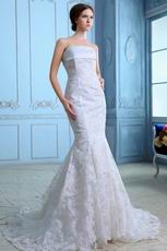 Exclusive Appliqued Empire Mermaid Fishtail Wedding Dress Slender