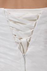 V Neck Cascade Puffy Organza Skirt Ivory Wedding Dress Online
