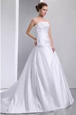 Strapless Applique Corset Puffy Cathedral Bridal Dress Beautiful