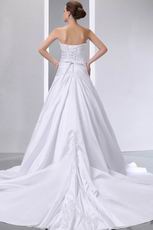 Strapless Applique Corset Puffy Cathedral Bridal Dress Beautiful