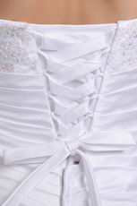 Strapless Applique Corset Puffy Cathedral Bridal Dress Beautiful