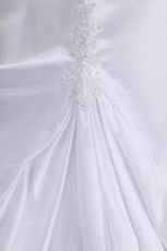 Strapless Applique Corset Puffy Cathedral Bridal Dress Beautiful