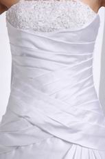 Strapless Applique Corset Puffy Cathedral Bridal Dress Beautiful