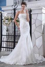 Slender Inexpensive Appliques Mermaid Fishtail Wedding Dress