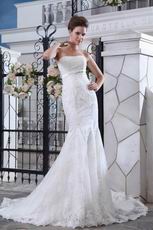 Slender Inexpensive Appliques Mermaid Fishtail Wedding Dress