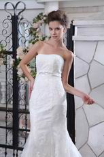 Slender Inexpensive Appliques Mermaid Fishtail Wedding Dress