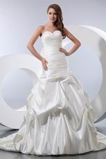 Pretty Sweetheart Bubble Ball Gown Ivory Wedding Bridal Dress