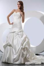 Pretty Sweetheart Bubble Ball Gown Ivory Wedding Bridal Dress