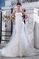 Unique Sweetheart Neck Mermaid Chapel Wedding Bridal Dress