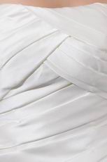 A-line Long Skirt With Button Ivory Church Wedding Gown