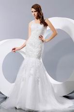 Casual Appliqued Trumpet Fishtail Bridal Wedding Dress By Net