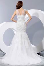 Casual Appliqued Trumpet Fishtail Bridal Wedding Dress By Net