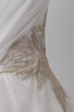 Pretty Corset Back Cheap Wedding Dress With Embroidery