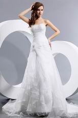 Discount Sweetheart Cascade Skirt Garden Wedding Ceremony Bridal Dress