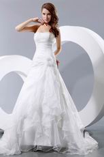 Discount Sweetheart Cascade Skirt Garden Wedding Ceremony Bridal Dress