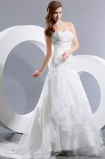 Discount Sweetheart Cascade Skirt Garden Wedding Ceremony Bridal Dress