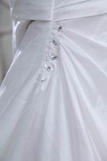 Halter Mermaid Chapel Train Ivory Taffeta Wedding Dress Cheap