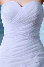 Sweetheart White Organza Skirt Wedding Dress For 2014 Bride