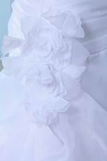 Sweetheart White Organza Skirt Wedding Dress For 2014 Bride