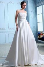 Best Sweetheart Empire Waist Ivory Stain Cathedral Wedding Gown