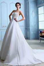 Best Sweetheart Empire Waist Ivory Stain Cathedral Wedding Gown