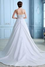 Best Sweetheart Empire Waist Ivory Stain Cathedral Wedding Gown