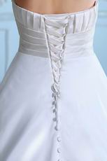 Best Sweetheart Empire Waist Ivory Stain Cathedral Wedding Gown