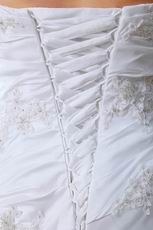 Sweet Heart Style Appliqued Chapel Train Wedding Dress Factory