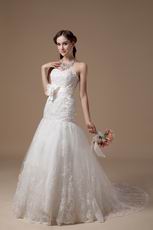 Discount Sweetheart Ivory Wedding Party Dress With Applique