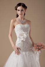 Discount Sweetheart Ivory Wedding Party Dress With Applique