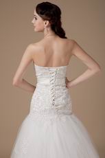 Discount Sweetheart Ivory Wedding Party Dress With Applique