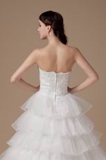 Strapless Appliqued Bodice Layers Skirt 2018 Best Wedding Dress