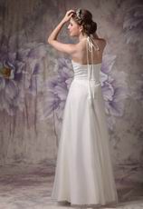 Pretty Halter Appliqued Wedding Dress For 2014 Bride