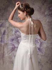 Pretty Halter Appliqued Wedding Dress For 2014 Bride